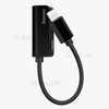 BASEUS L32 Lightning 8pin Male to 3.5mm Audio Jack + Lightning Female Cable Adapter for iPhone Charging Cord Data Transmission Cable - Black