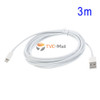 3M Lightning 8PIN to USB Charging Cable Data Cord for iPhone SE 5s 5 5c / iPad Mini / iPod Touch 5 Nano 7, Support IOS 8.0 System - White
