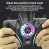 MEMO DL05 Lightweight Mobile Phone Cooler Cooling Fan Portable Cell Phone Radiator with LED Screen for iPhone Samsung Huawei Xiaomi - Black