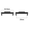1 Pair Watch Adapter for Huawei Watch Fit 2, Metal Connector Watch Band Accessory - Black