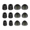NEW BEE 6 Pairs S/M/L In Ear Memory Foam Silicone Ear Tips Noise Blocking Earbuds Caps - Black