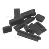 12Pcs/Set Silicone Anti-dust Plugs for MacBook Pro with Retina 13"/15", Air 11"/13" Ports - Black