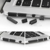 12Pcs/Set Silicone Anti-dust Plugs for MacBook Pro with Retina 13"/15", Air 11"/13" Ports - Black