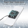 LIBING 5cm Phone Cooling Fan Portable Mobile Phone Tablet Radiator Heat Dissipation Fan with 4 Suction Cups for Playing Games Watching Videos