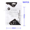 100Pcs/Lot Zipper Retail Packaging Bags for USB Data Cable, Size: 12.5 x 9cm - Black