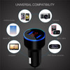 3.1A Fast Charging Dual USB Ports Cigarette Lighter Car Charger for 12V/24V Vehicles - Black