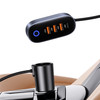 USAMS US-CC161 156W 3 USB + 1 Type-C Ports Breathing Light Design Car Charger with Wired Cigarette Lighter Socket Adapter