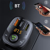 LOHEE S-15PD QC PD 3-Port Bluetooth Calls Fast Charging Car Charger Bluetooth Music Player Cigarette Lighter Adapter - Black