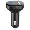 Dual USB Bluetooth 4.2 Fast Charging FM Car Charger Adapter for iPhone Samsung Huawei etc. - Black