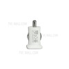 Universal Dual Port USB Car Charger Adapter for iPad iPhone iPod and etc - White