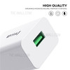 IVON AD-35 3A Fast Charging Travel Power Adapter QC3.0 USB Wall Charger + 1m Type-C Data Cable - EU Plug