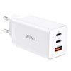 WIWU X-TR-259 EU Plug GaN 65W Type C and USB Wall Charger Power Station 3 Ports Fast Charging Adapter