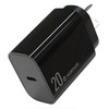 NORTHJO NOPD200601AU PD 20W Type-C Port Home Travel Wall Charger Fast Charging Power Adapter - AU Plug/Black