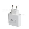 CYKE 3A USB Wall Travel Charger 3-Port Adapter with Digital Display Screen - White, EU Plug