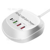 4 Ports Fast Charging USB Wall Charger Adapter with 2 USB+QC3.0+PD Charger 100-240V - EU Plug
