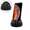 3-IN-1 Type-C+Lightning+Micro USB Plugs Charging Station Multi-function Charger - Black