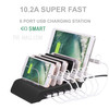 6 Ports USB Charging Station Dock Desktop Charging Stand Mount for iPhone Samsung LG - Black / EU Plug