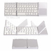 JIUYU Foldable Keyboard Bluetooth Folding Keyboard with Touchpad for iOS Android Windows Smartphone Tablet - Silver