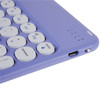 X3 10 Inch Round Cap Bluetooth Keyboard Universal Mini Magnetic Wireless Keyboard for Tablets Phones - Purple