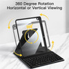 For iPad 10.2 (2019)/(2020)/(2021) 360-Degree Rotatory PU Leather Bluetooth Keyboard Shell Set - Black