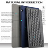 IVSO Detachable Bluetooth Keyboard Leather Tablet Case [CE/RoHS/FCC] for Huawei MediaPad T5 10 - Blue