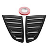 2 PCS Carbon Fiber Painted Panel Side Window Louver Cover Cooling Panel Trim Set for Ford Mustang 2015-2018