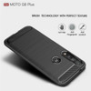 For Moto G8 Plus Brushed Texture Carbon Fiber TPU Case(Black)