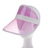 2 PCS PVC Outdoor Transparent Sun Hat Visor Cap for Male / Female(Adult Pink)