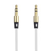 3.5mm Gold Plating Jack Earphone Cable for iPhone/ iPad/ iPod/ MP3, Length: 1m(White)