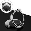 BASEUS Bear Shape 3mm Magnetic Absorption Zinc Alloy Super-thin 360-degree Rotary Phone Kickstand Finger Ring Grip - Black