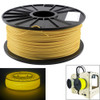 PLA 1.75 mm Luminous 3D Printer Filaments, about 345m(Yellow)