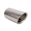 2 PCS Car Styling Stainless Steel Exhaust Tail Muffler Tip Pipe for VW Volkswagen 1.4T Swept Volume(Silver)