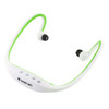 Sport MP3 Player Headset with TF Card Reader Function, Music Format: MP3 / WMA (White + Green)