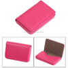 2 PCS Premium PU Leather Business Card Case with Magnetic Closure, Size: 10*6.5*1.7cm(Magenta)