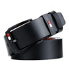 Dandali L8032 Men Retro Casual Antique Buckle Leather Belt Waistband, Size: 110-125cm (Black)