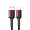 Kuulaa KL-X12 5A USB to USB-C / Type-C Zinc Alloy Fast Charging Cable, Length: 1m (Red)