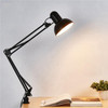 Flexible Swing Arm Clamp Mount Table Lamp Office Studio Home Table Desk Light, US Plug