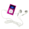 TF (Micro SD) Card Slot MP3 Player with LCD Screen, Metal Clip(Magenta)