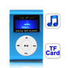 TF (Micro SD) Card Slot MP3 Player with LCD Screen, Metal Clip(Baby Blue)