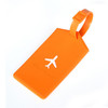 3 PCS Square PVC Luggage Tag Travel Bag Identification Tag (Orange)