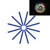 OQSPORT 12 PCS Bicycle Wheel Spoke Reflector Reflective Mount Clip Tube Warning Light Strip(Blue)