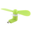 Fashion Micro USB Port Mini Fan with Two Leaves, For Android Mobile Phone with OTG Function & Micro USB Port(Green)