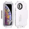 PULUZ 40m/130ft Waterproof Diving Housing Photo Video Taking Underwater Cover Case for iPhone XS Max(White)