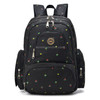 Fashion Travel Multifunctional Mother Shoulder Bag Maternity Mummy Nappy Backpack, Size: 18*30*43cm (Black Flower)