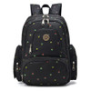 Fashion Travel Multifunctional Mother Shoulder Bag Maternity Mummy Nappy Backpack, Size: 18*30*43cm (Black Flower)