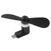 Fashion USB 3.1 Type-C Port Mini Fan with Two Leaves, For Mobile Phones with OTG Function(Black)