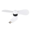 Fashion USB 3.1 Type-C Port Mini Fan with Two Leaves, For Mobile Phone with OTG Function & USB 3.1 Type-C Port(White)