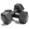 12KG A Pair Household Glue Fitness Hexagon Dumbbells