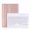 A05B Bluetooth 3.0 Ultra-thin ABS Detachable Bluetooth Keyboard Leather Case for iPad mini 5 / 4 / 3 / 2, with Holder(Rose Gold)