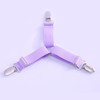 4 PCS  Adjustable Bedspread Tablecloth Curtain Sofa Cover Holder Tent Metal Fixed Clips(Purple)